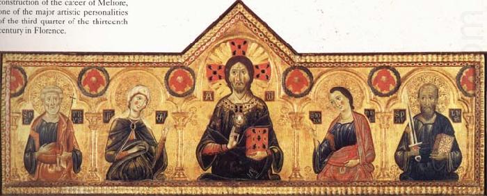The Benediction of Christ with the Virgin and SS.Peter,John the Evangelist,and Paul, Meliore di Jacopo